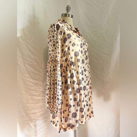 Free People Turn Turn Mini Dress Pale Peach Cream Women’s | Size M - Picture 4 of 10